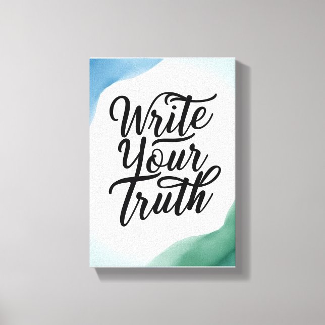 Lienzo Escribir su verdad (Anverso)