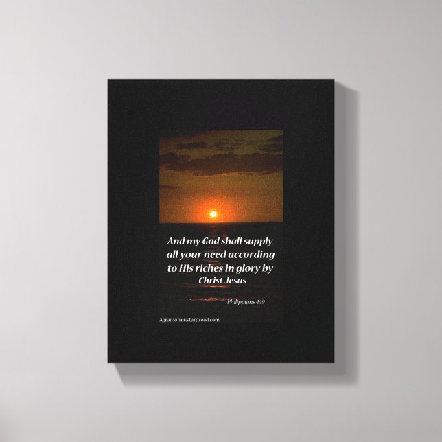 Lienzo Escritura bíblica Inspiradora (Anverso)