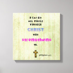 Lienzo Escritura cristiana inspiradora cita tipografía