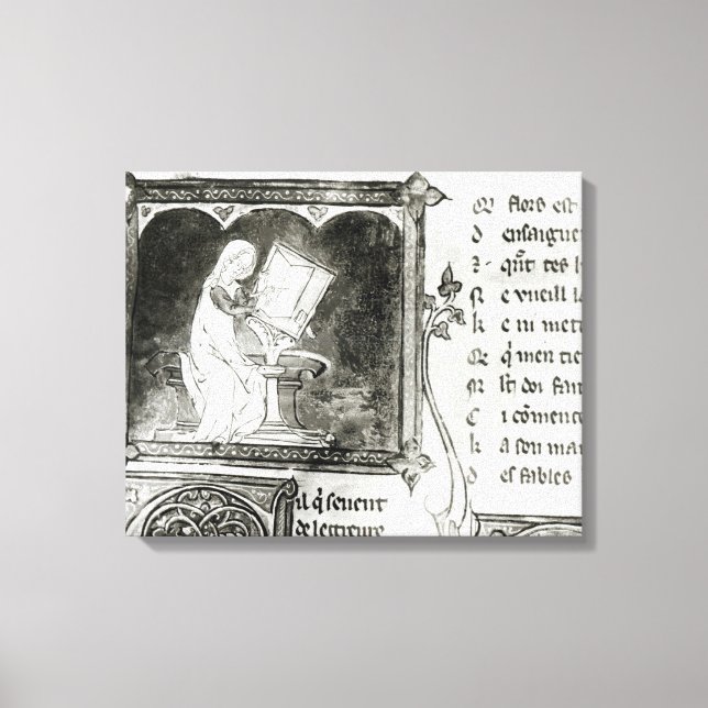 Lienzo Escritura de Marie de France (Anverso)