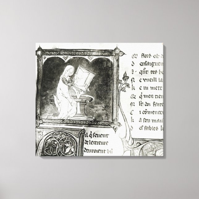 Lienzo Escritura de Marie de France (Anverso)