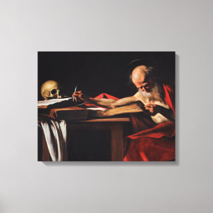 Lienzo Escritura de Saint Jerome (por Caravaggio)