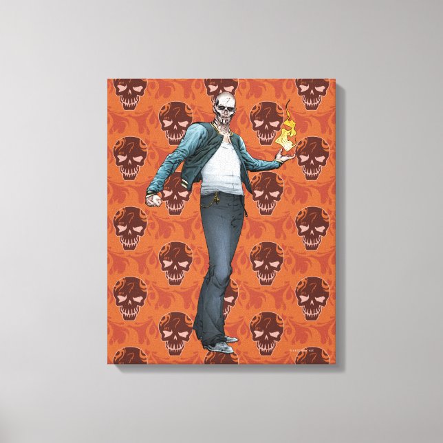 Lienzo Escuadrón suicida | El Diablo Comic Book Art (Anverso)