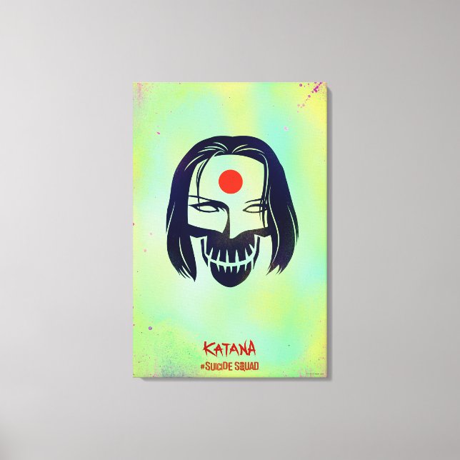 Lienzo Escuadrón suicida | Icono de cabeza de Katana (Anverso)