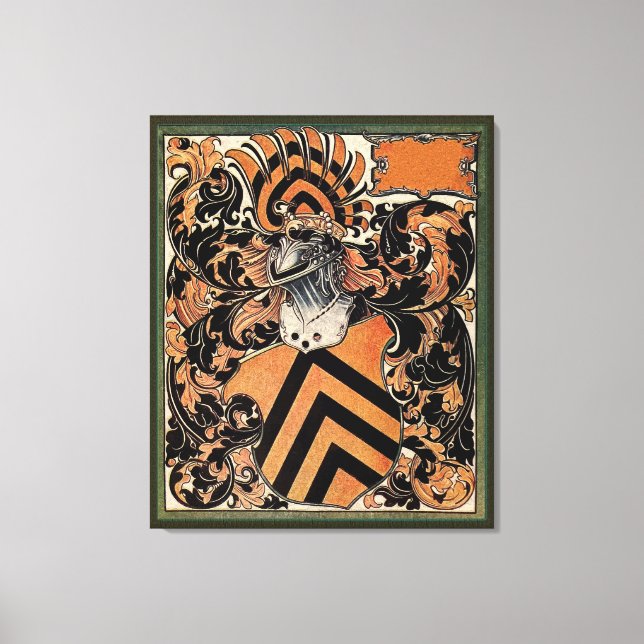 Lienzo Escudo belga medieval de armas (Anverso)