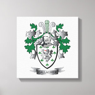 Lienzo Escudo de armas de Gallagher