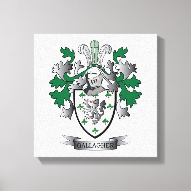 Lienzo Escudo de armas de Gallagher (Anverso)