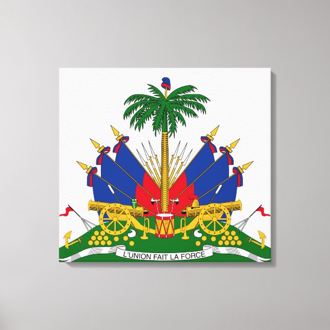 Lienzo Escudo de armas de Haití (Haití) (Anverso)