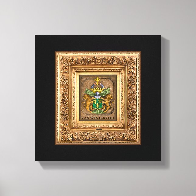 Lienzo Escudo de armas de la familia Van Westervelt (Anverso)