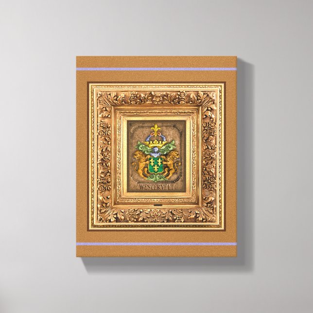 Lienzo Escudo de armas de la familia Van Westervelt (Anverso)