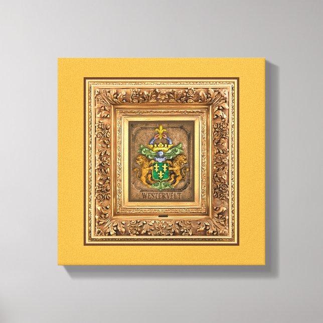 Lienzo Escudo de armas de la familia Van Westervelt (Anverso)