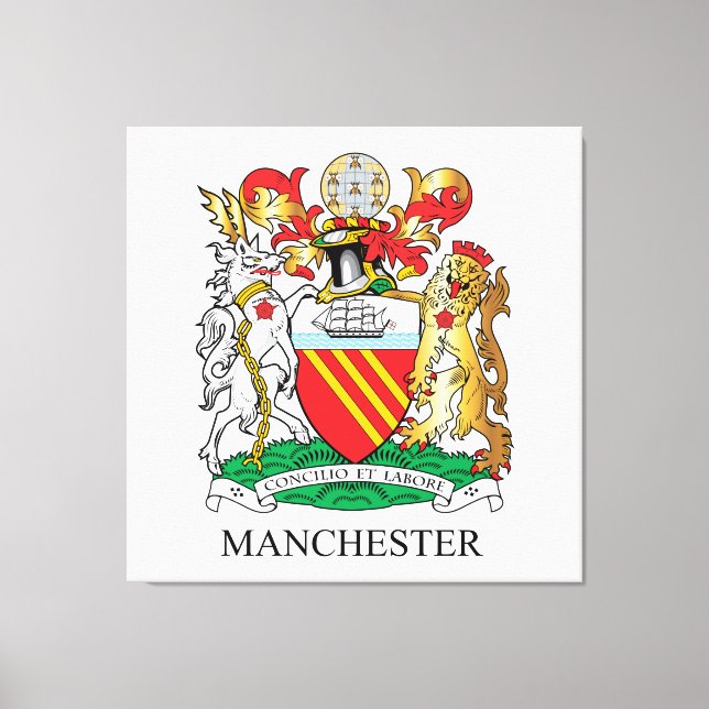 Lienzo Escudo de armas de Manchester (Anverso)