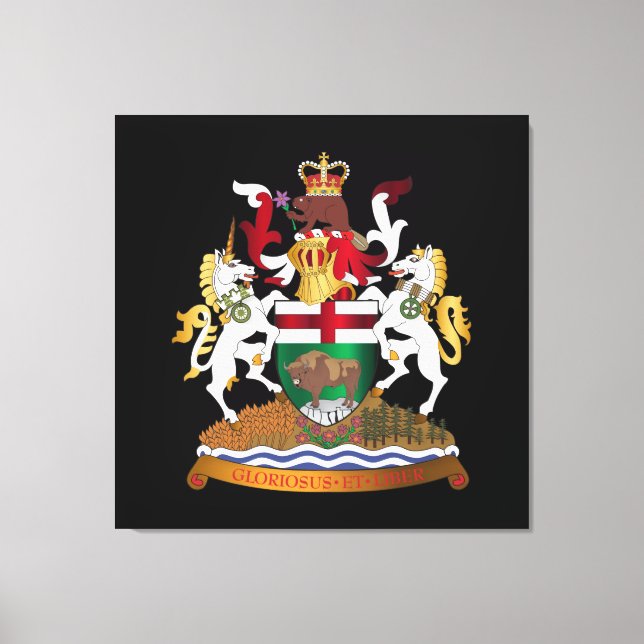 Lienzo Escudo de armas de Manitoba (Anverso)
