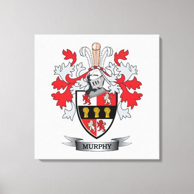 Lienzo Escudo de armas de Murphy (Anverso)