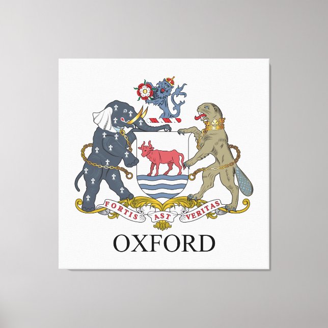 Lienzo Escudo de armas de Oxford (Anverso)