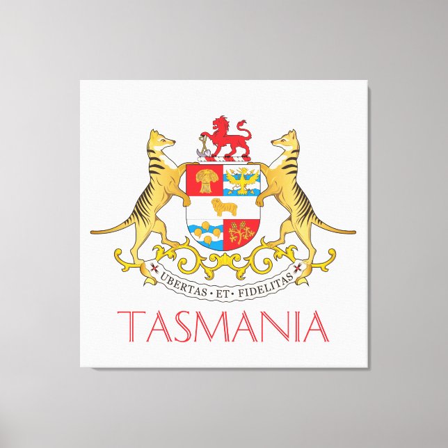 Lienzo Escudo de armas de Tasmania (Anverso)