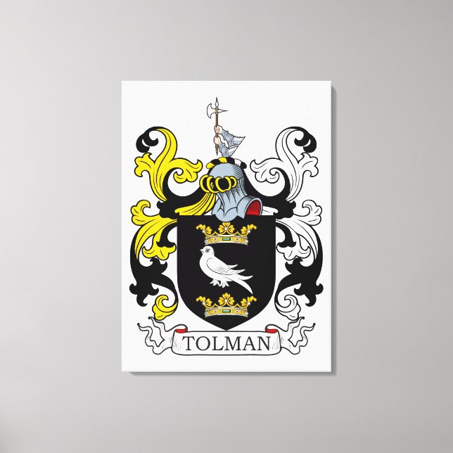 Lienzo Escudo de armas de Tolman (Anverso)