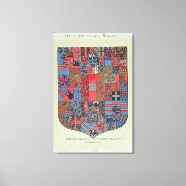 Lienzo Escudo de armas del imperio austro-húngaro (Anverso)