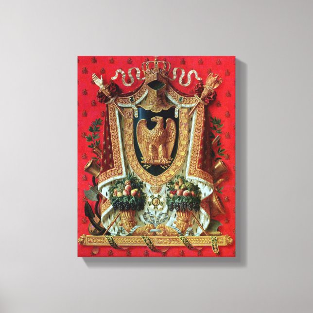 Lienzo Escudo de armas del imperio francés (Anverso)