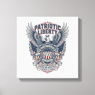 Lienzo Escudo de batalla patriótico 1776 Símbolo inspirad