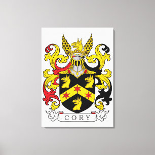 Lienzo Escudo de la familia de Cory (irlandés)