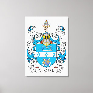 Lienzo Escudo de la familia de Nicol