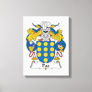 Lienzo Escudo de la familia de Paz