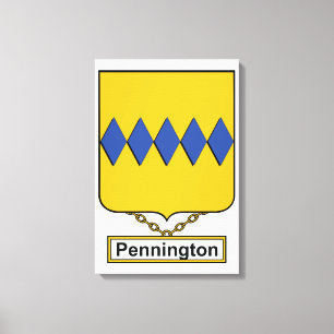 Lienzo Escudo de la familia de Pennington