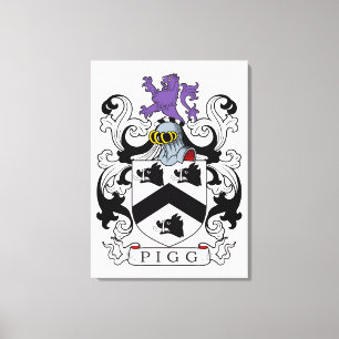 Lienzo Escudo de la familia de Pigg