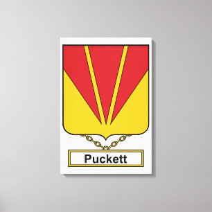 Lienzo Escudo de la familia de Puckett