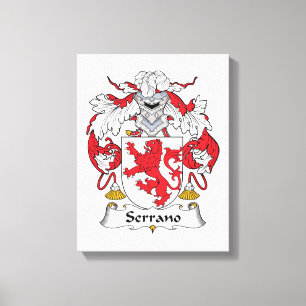 Lienzo Escudo de la familia de Serrano