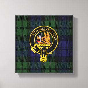 Lienzo Escudo escocés Campbell y Tartán Canvas print
