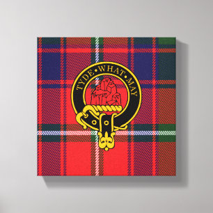 Lienzo Escudo escocés de Haig y Tartán Canvas print