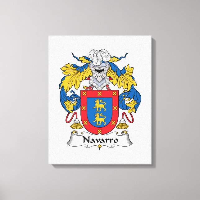 Lienzo Escudo familiar de Navarro (Anverso)