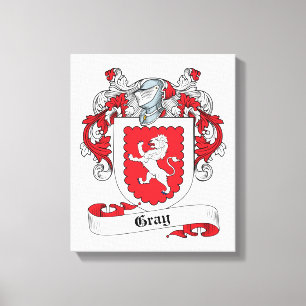 Lienzo Escudo gris de la familia