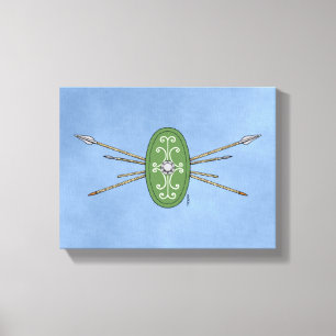 Lienzo Escudo y lanzas celtas antiguas