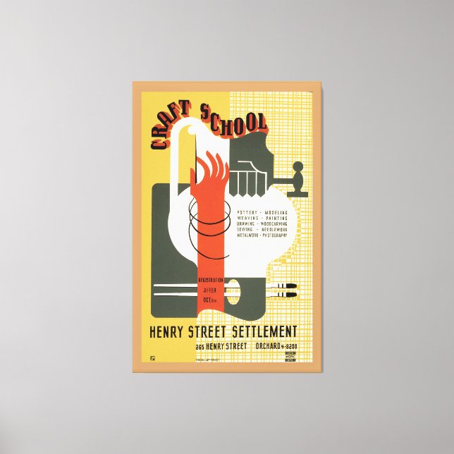 Lienzo Escuela de Artesanía (Anverso)