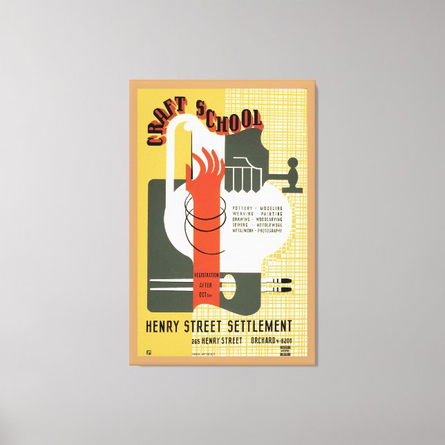 Lienzo Escuela de Artesanía (Anverso)