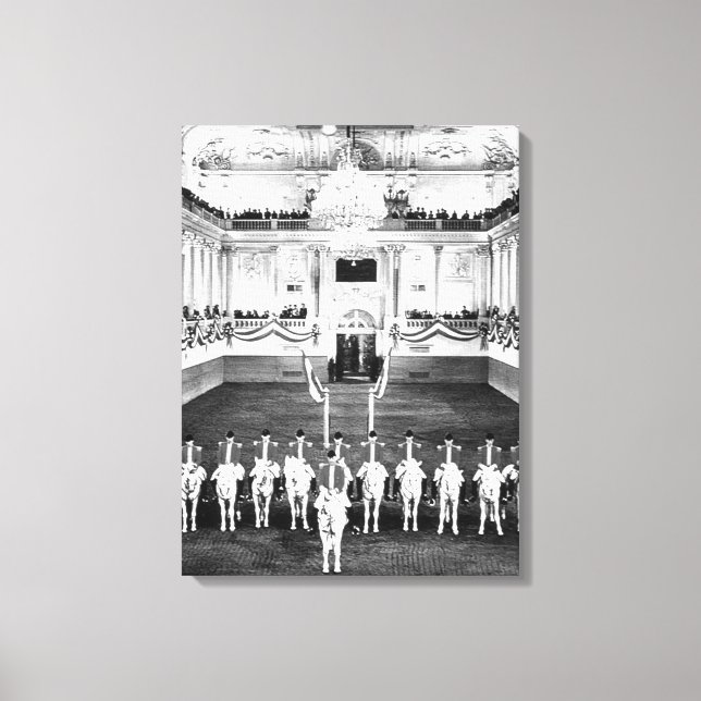 Lienzo Escuela de equitación española de Viena (Anverso)