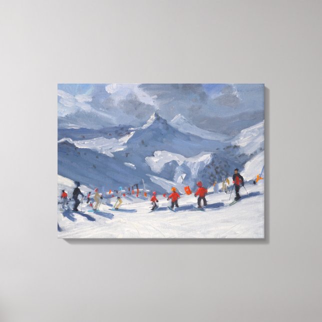 Lienzo Escuela de esquí Tignes 2009 (Anverso)