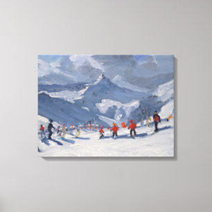 Lienzo Escuela Tignes 2009 del esquí