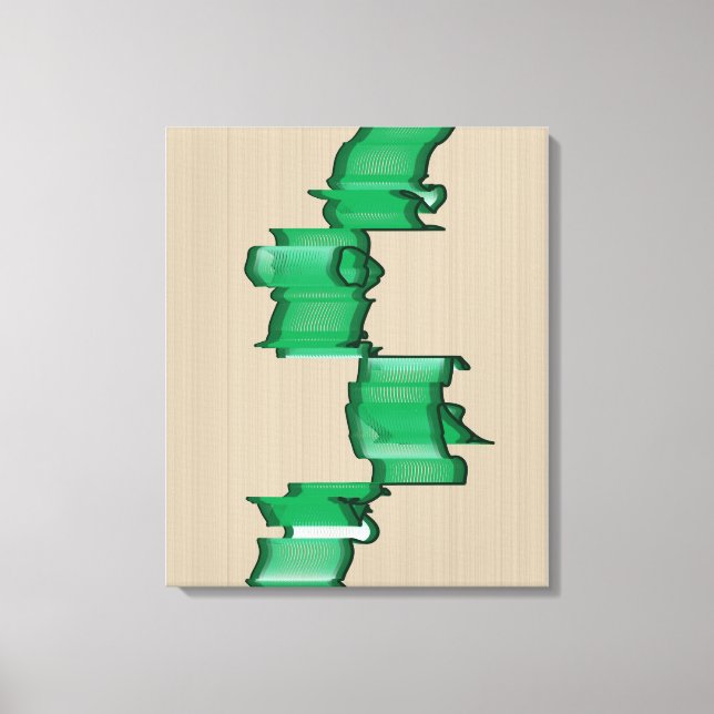 Lienzo Escultura alineada matemáticamente (Anverso)