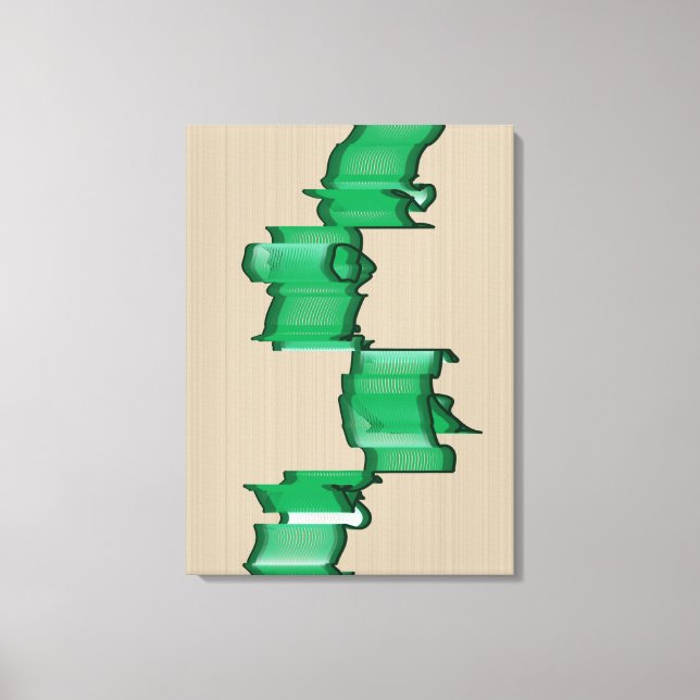 Lienzo Escultura alineada matemáticamente (Anverso)