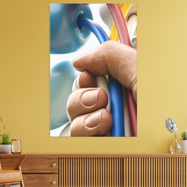 Lienzo Escultura de Jeff Koons "Bouquet of Tulips" en Par (Insitu (Sala de estar))