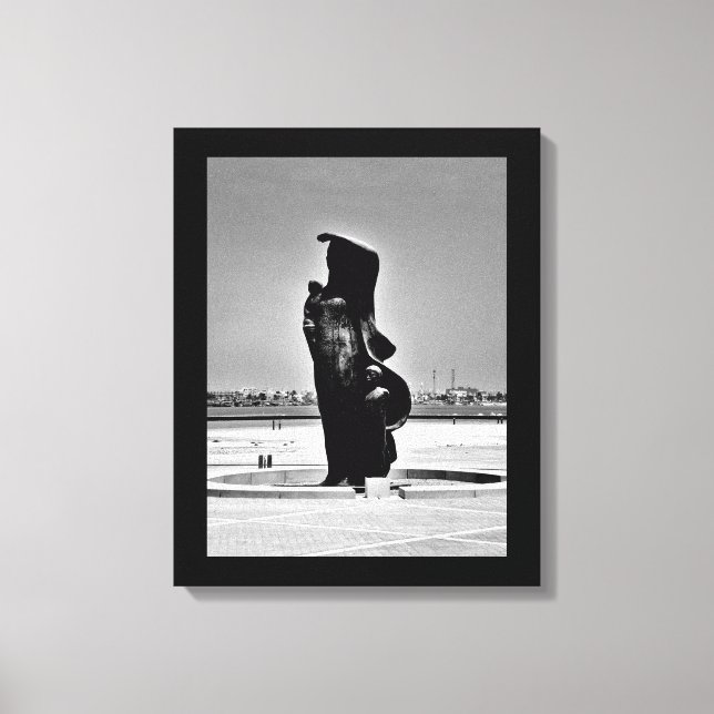 Lienzo Escultura de madre e hijos (Anverso)