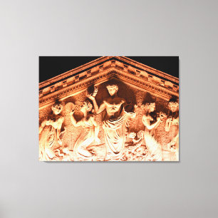 Lienzo Escultura en alto relieve en el Teatro Degollado,