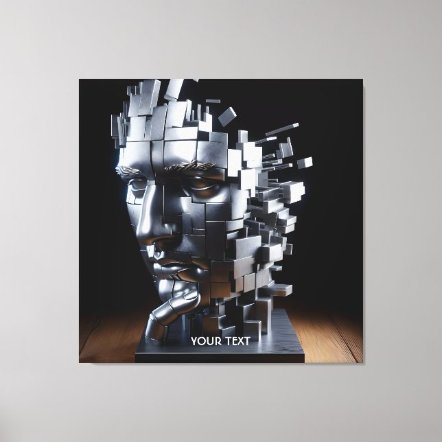 Lienzo Escultura Metalizado Fantasy Cute Face (Anverso)