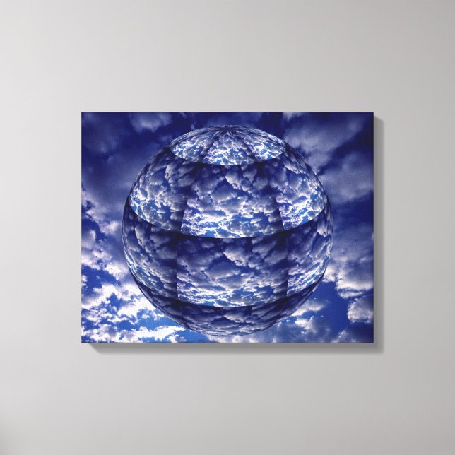 Lienzo Esfera 3D de nube abstracta (Anverso)
