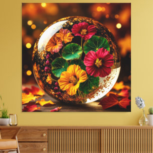 Lienzo Esfera de vidrio elegante que encapsula un otoño v