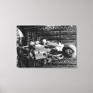 Lienzo Eskimo Chica Con Ropa De Piel Alaska